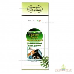 Shampoo biologico 250 ml per cani, gatti e piccoli animali domestici al neem e tea tree proteziona naturale contro i parassiti
